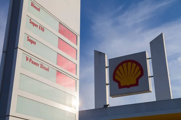 Shell tankstation teken. — Stockfoto