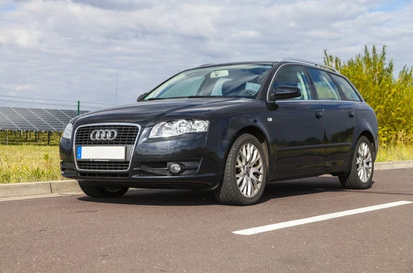 AUDI A 4 stands on a a street in Hannover Stock Picture
