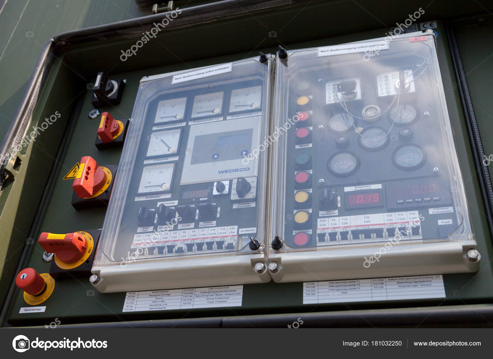 Burg Germany June 2016 Control Panel German Military Rescue Station
