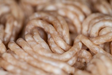 Kıyılmış domuz ve sığır eti closeup