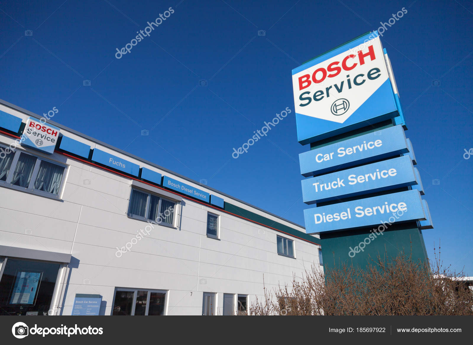 Fuerth Germany February 2018 Bosch Logo Bosch Service Building