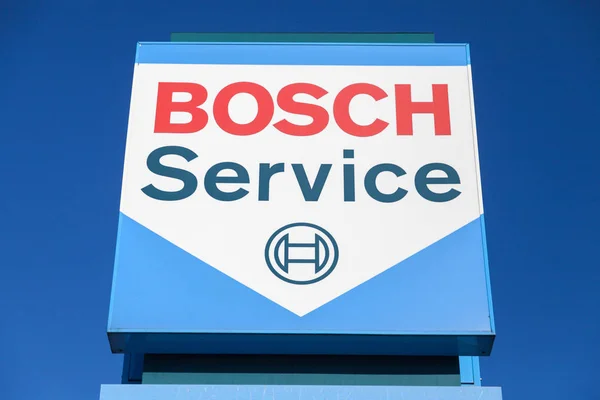 Nurnberg Almanya Şubat 2018 Bosch Logo Bosch Hizmet Binası Yakınında — Stok fotoğraf