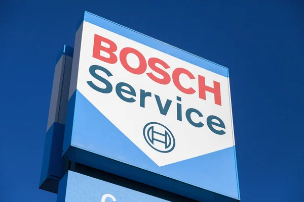 Fuerth Німеччина Лютого 2018 Bosch Логотип Поблизу Bosch Побутовому Корпусі Ліцензійні Стокові Зображення