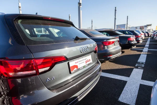 Fuerth Germany Февраля 2018 Года Эмблема Audi Автомобиле Audi Audi — стоковое фото