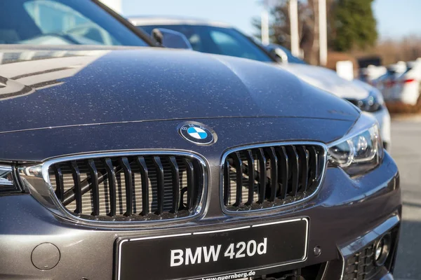 Fuerte Alemania Febrero 2018 Emblema Bmw Coche Bmw Bmw Una — Foto de Stock