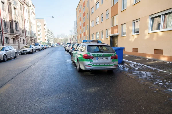 Fürth Deutschland März 2018 Bayerisches Polizeiauto Steht Auf Der Straße — Stockfoto