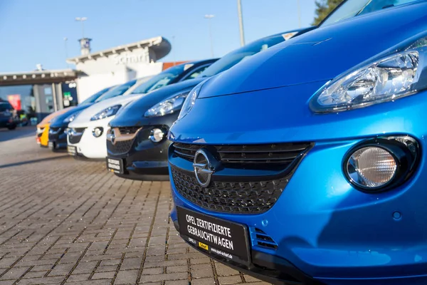 Nuernberg Germany March 2018 Opel Logo Car Opel Car Dealer — Stock Photo, Image