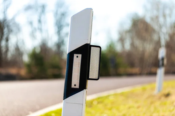 German Reflector Post Stands Street — Stock Photo, Image