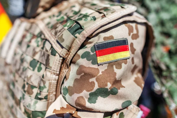 German Flag German Soldier Desert Uniform — Stock Photo, Image