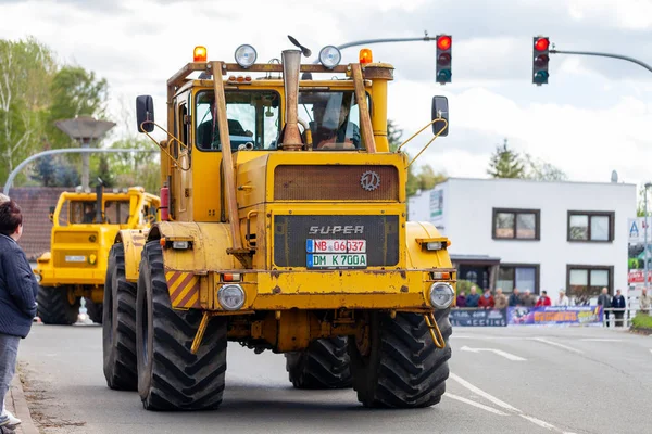 Altentreptow Mecklenburg Pomeranie Occidentale 1Er Mai 2018 Tracteur Russe Kirowez — Photo