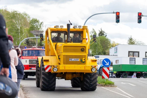 Altentreptow Mecklenburg Pomeranie Occidentale 1Er Mai 2018 Tracteur Russe Kirowez — Photo