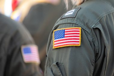 Pilotlar üniforma Amerikan bayrağı yama