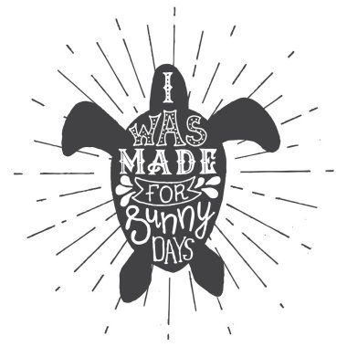 Güneşli gün için yapılmıştı Handdrawn yazı.