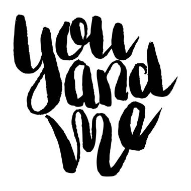 Handdrawn yazı aşk ifade.