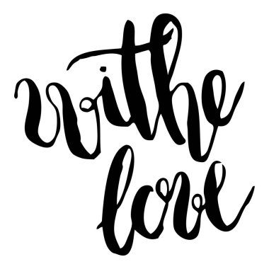 Handdrawn yazı aşk ifade.