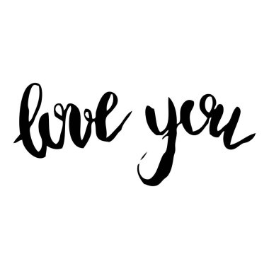 Handdrawn yazı aşk ifade.