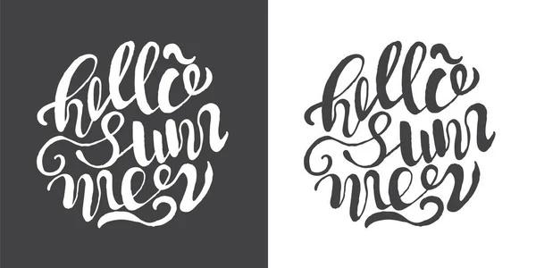 Hand getekend typografie affiches met borstel belettering van ontwerp offerte — Stockvector