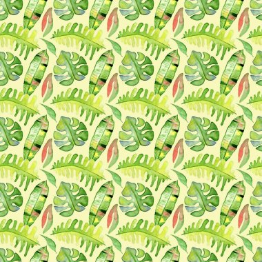 Tropik yapraklar pürüzsüz desen