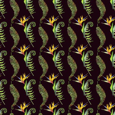 Tropik yapraklar pürüzsüz desen