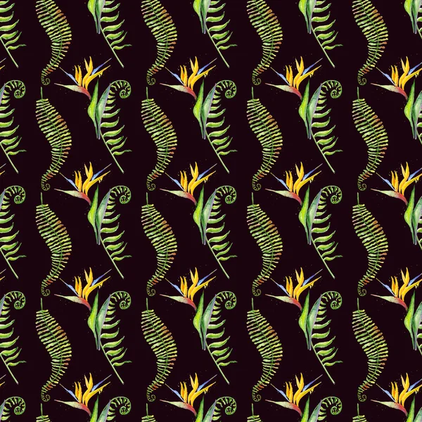 Tropical leaves seamless pattern