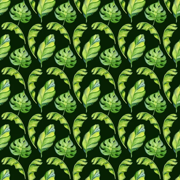 Tropical leaves seamless pattern — Stock Photo, Image