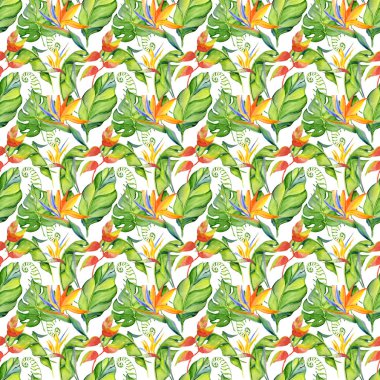 Tropik yapraklar pürüzsüz desen