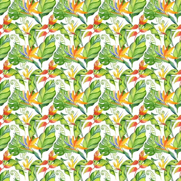 Tropik yapraklar pürüzsüz desen