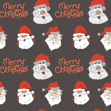  Neşeli Noel süsleri sorunsuz vektör desen 2018 doodle