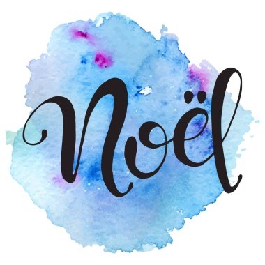 Noel elle alıntı renkli suluboya splash arka plan üzerinde çizilmiş yazı. Baskı kartı ve baskılar için.