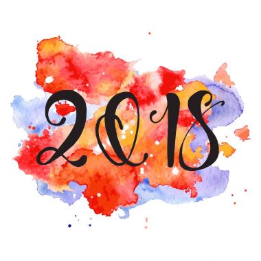 Noel elle alıntı renkli suluboya splash arka plan üzerinde çizilmiş yazı. Baskı kartı ve baskılar için.