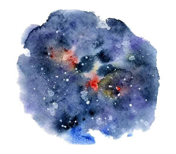 Aquarela noite céu fundo, desenhado à mão textura aquarela — Vetor de Stock