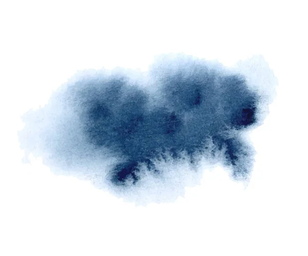 水彩靛蓝飞溅在白色背景。垃圾墨水印迹和下降。高质量的手动跟踪矢量插图 — 图库矢量图片