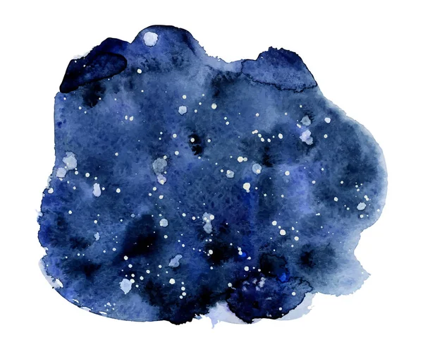 Acquerello notte cielo sfondo, disegnato a mano acquerello texture — Vettoriale Stock