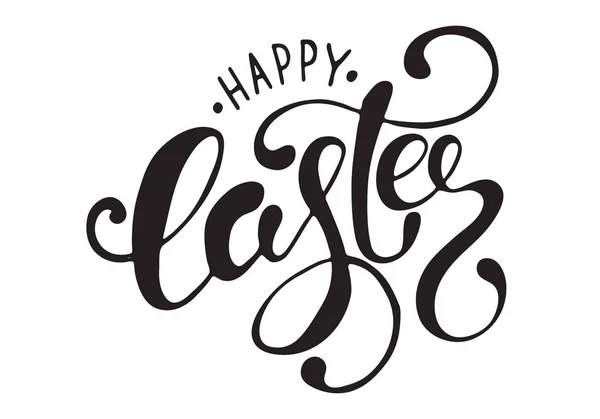 Cita de Pascua dibujada a mano Plantillas de tarjeta de felicitación con frase de letras Happy Easter Modern calligraphy style — Vector de stock