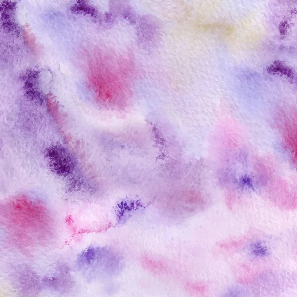 Aquarell ultraviolett, lila und rosa abstrakten Hintergrund mit Wasch-Vektorillustration — Stockvektor