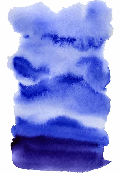 Aquarell abstrakt blauer Hintergrund mit Wasch-Vektorillustration — Stockvektor