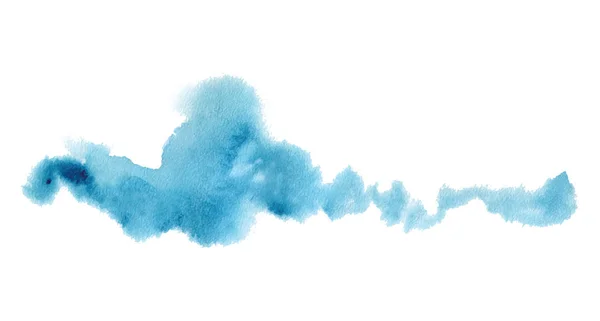 Acuarela salpicadura abstracta Color pintura textura. Fondo azul — Vector de stock