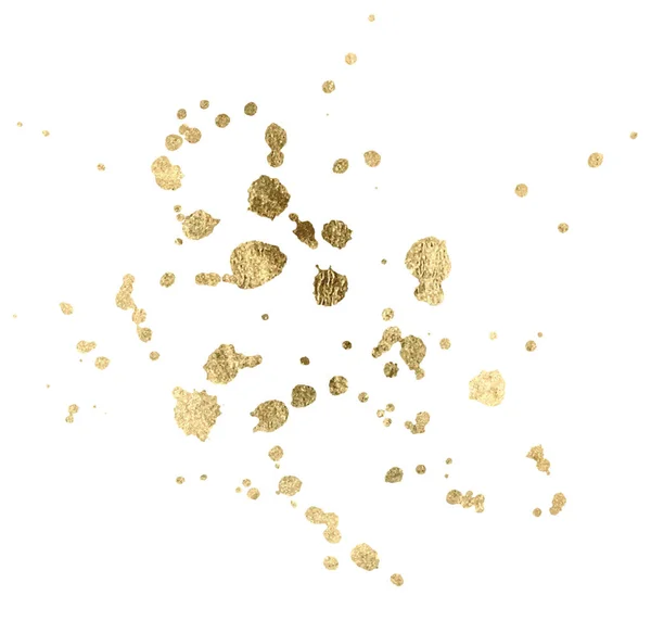 Akwarela złota Drop Splash Wektor Ręcznie rysowane — Wektor stockowy