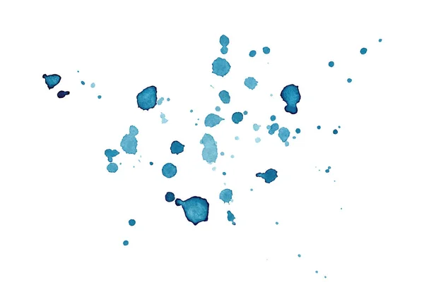 Acuarela azul gota Splash Vector dibujado a mano — Vector de stock