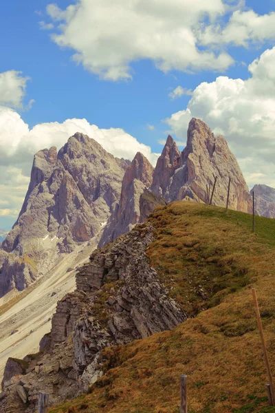 Seceda górskich w Dolomity Włochy — Zdjęcie stockowe
