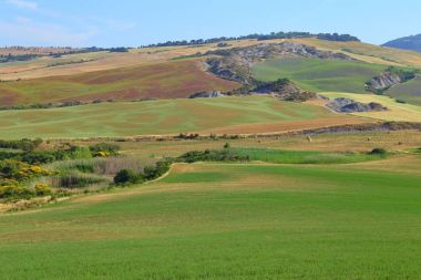 Kırsal manzara Pienza Toskana İtalya çevresinde,