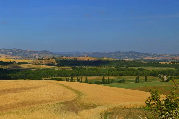 Paesaggio di campagna intorno a Pienza Toscana , — Foto Stock