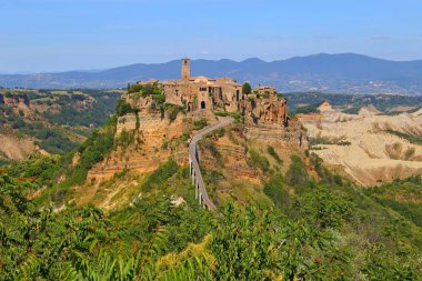 Viterbo eyaletinde İtalya kasabada Civita di Bagnoregio,