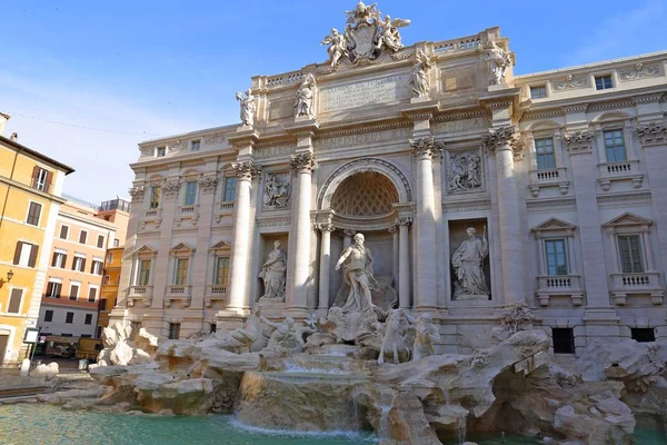 Berömda Fontana di Trevi i Rom Italien — Stockfoto