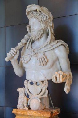  Capitoline Müzesi 'ndeki antika sanat eserleri. Capitoline Hill - Roma, İtalya