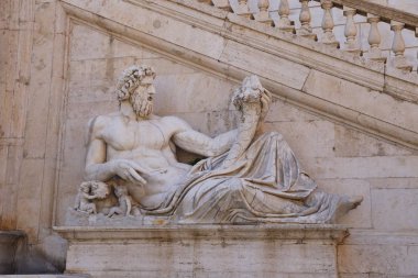  Capitoline Müzesi 'ndeki antika sanat eserleri. Capitoline Hill - Roma, İtalya