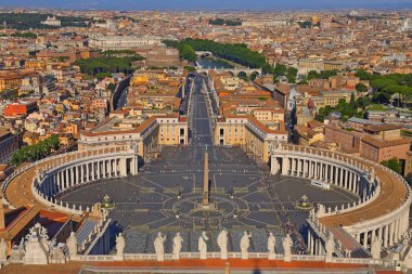 Saint Peter's Meydanı, Vatikan Roma İtalya'nın görünümü