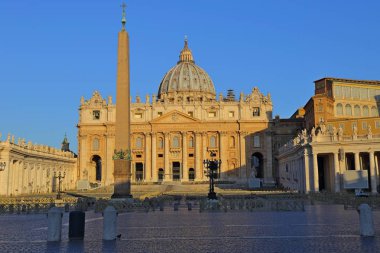 Saint Peter Meydanı ve Saint Peter Bazilikası, Vatikan, Roma, İtalya