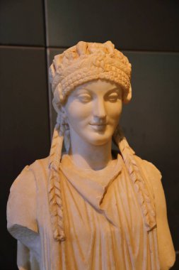  Capitoline Müzesi 'ndeki antika sanat eserleri. Capitoline Hill - Roma, İtalya