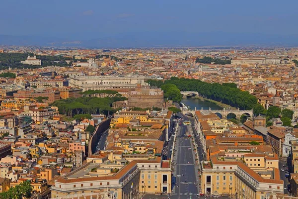 Widok na Plac Świętego Piotra, Rzym Watykan Włochy — Zdjęcie stockowe